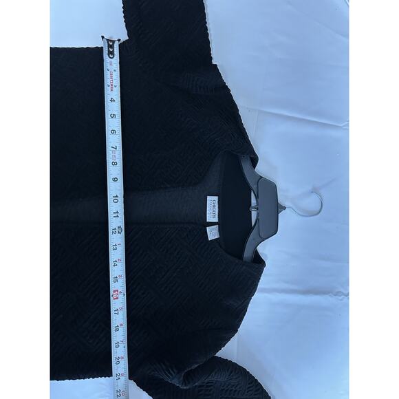 Chicos Travelers Collection Textured Jacquard Quilted Jacket size 1 Black - Picture 6 of 9